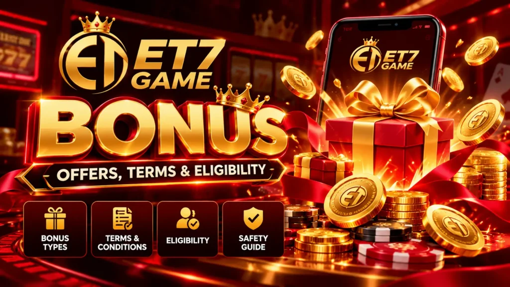 ET7 Game bonus guide featuring bonus offers, eligibility, terms and conditions